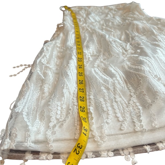 LULUS Making Magic White Fringe Lace-Up Mini  Dress Size XL NWT Party Cocktail - Picture 6 of 8